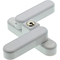 Burg-Wächter WD 3 W SB Seguro para Ventanas con 2 Pasadores- Blanco